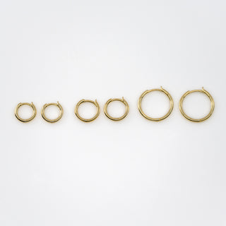 12MM Yellow Gold Light Huggies