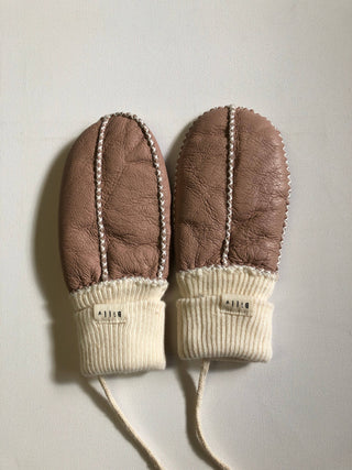 Kids Shearling Mittens - Dusty Pink