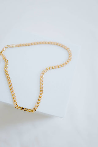 Gold Filled Curb Chain Anklet