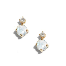 Load image into Gallery viewer, Poppy Finch Moonstone and Diamond Stud Earrings