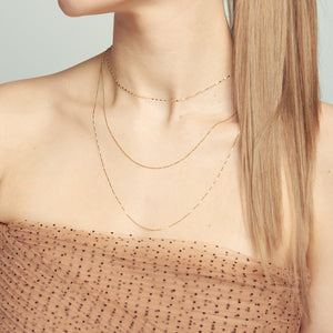 Poppy Finch Petite Oval Shimmer Necklace