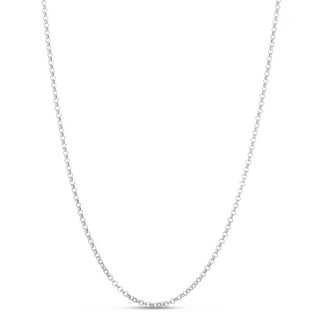 White Gold Rolo Chain