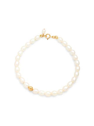 Keshi Pearl Gold Nugget Bracelet