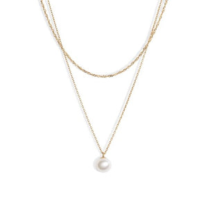 Poppy Finch Layer Chain Pearl Necklace