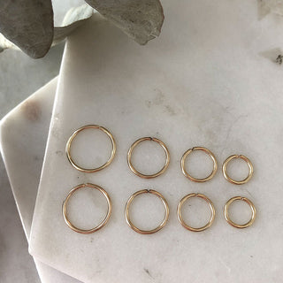 14K Gold-Filled Smooth Sleeper Hoops