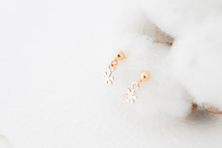 14K Gold Filled Daisy Flower Drop Earrings