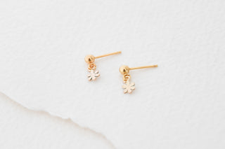 14K Gold Filled Daisy Flower Drop Earrings