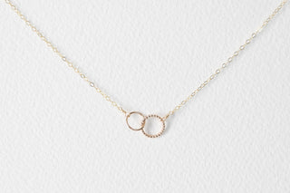 14K Gold Filled Double Circle Necklace