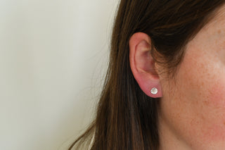 14k Gold Filled Cross Hatch Disc Earrings