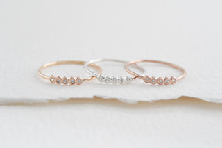 14k Rose Gold-Filled Sparkle Stacking Ring