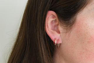 14k Rose Gold Filled Thick Hoop Earrings