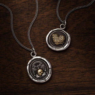 You Live in My Heart 14K Gold on Silver Talisman Necklace