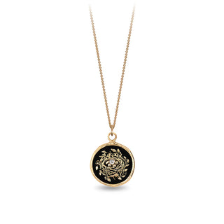 Safe and Sound 14K Gold and Diamond Set Talisman Necklace