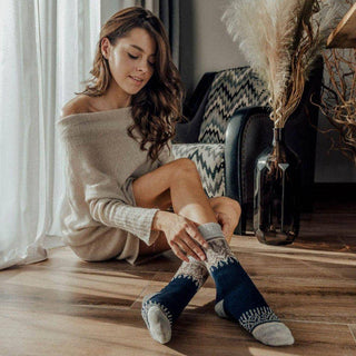 Nordic Socks Merino Wool in PERFORM™ Yule - Navy -