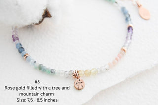 Rose Gold Filled Gemstone Nature Bracelet