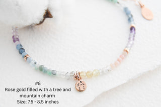 Rose Gold Filled Gemstone Nature Bracelet