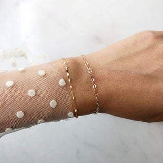18K Gold Contrast Beaded Bracelet
