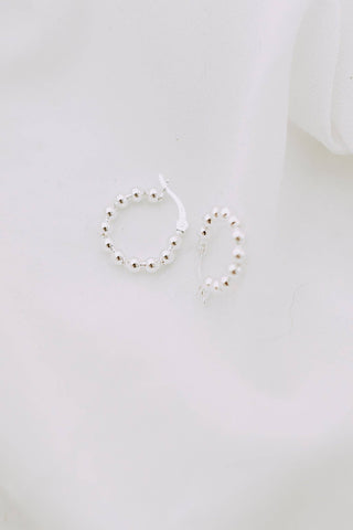 Sterling Silver Mini Ball Hoops