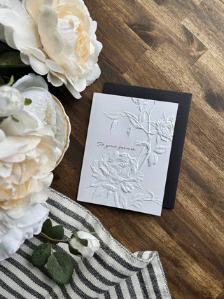 Rose Embossed Greeting Card