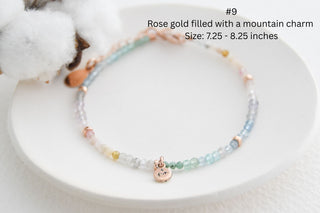Rose Gold Filled Gemstone Nature Bracelet