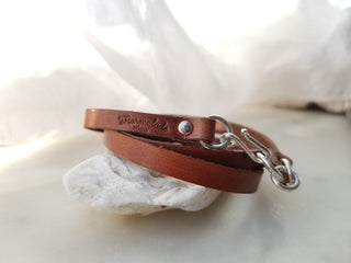 Marmalade Designs Camel Brown Leather Wrap Bracelet