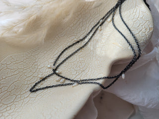 Long Pearl Cluster Necklace