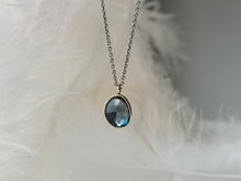 Load image into Gallery viewer, Jen Leddy Free-Form London Blue Topaz Drop Necklace