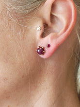 Load image into Gallery viewer, Mini Ruby Stud Earrings