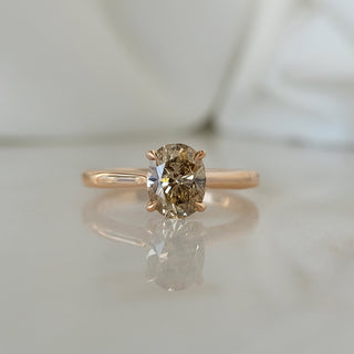 Champagne Oval Diamond Ring