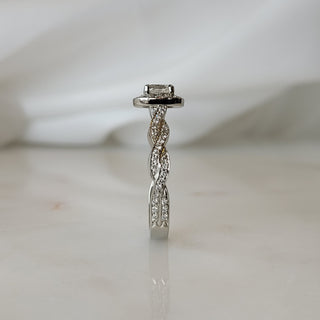 Twisted Diamond Engagement Ring