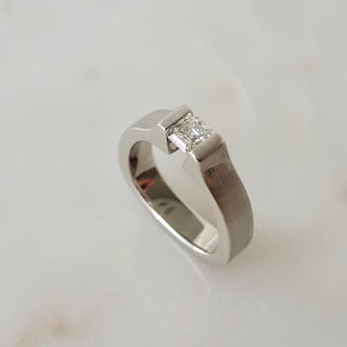 Tension Diamond Engagement Ring