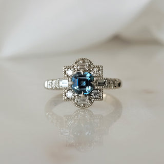 Art Deco Montana Sapphire ring