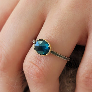 Blue Green Tourmaline Ring