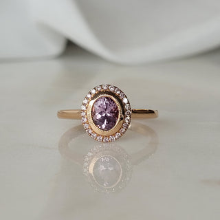 Pink Sapphire and Pink Diamond Ring