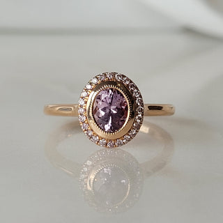 Pink Sapphire and Pink Diamond Ring