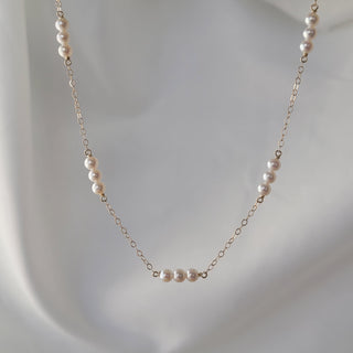 Triple Baby Pearl Short Necklace
