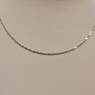 14K White Gold Singapore Chain