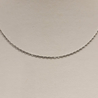 14K White Gold Anchor Chain