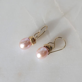 Pink Pearl Drop Earrings