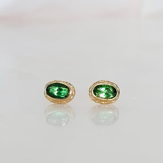 Tsavorite Garnet Stud Earrings