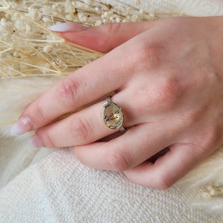 Dendritic Quartz Statement Ring