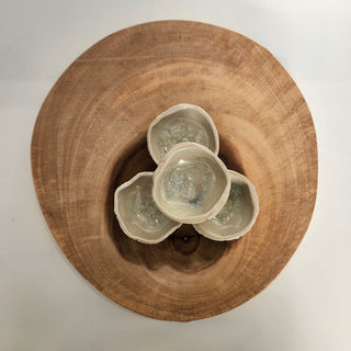 Glass Textured Trinket Dish - Pink