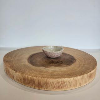 Glass Textured Trinket Dish - Pink