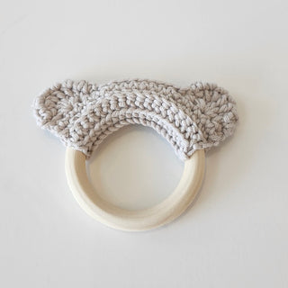 Baby Teething Ring 1- Light Grey