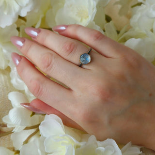 Moonstone Hexagon Ring