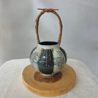 Floral Ceramic Basket