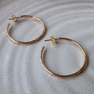 Hoops 1" Post Earrings- 14K Gold Filled