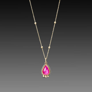Ruby Teardrop Necklace