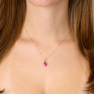 Ruby Teardrop Necklace