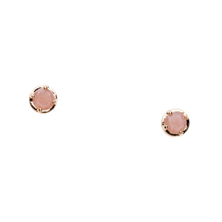 Peach Moonstone Stud Earrings